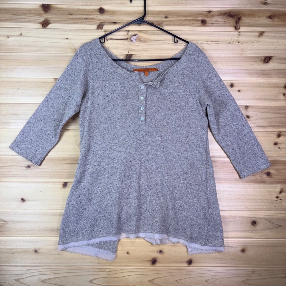 La Fee Maraboutee Blouse Womens 1 (Small) Beige Italian Wool Silk Blend Sweater